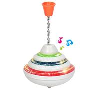 Push Down Spinning Top Toy with LED and Music Peg-top Hand Spinning Gyro Toy Gift for Kids