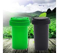 Push Down & Turn Vial Container Acrylic Plastic Weed Storage Stash Jar Pill Bottle Case Box Herb Container Random Color