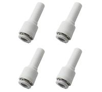 Push-Fit Stem Reducer, 4PCS 6mm to 8mm Stem Reducer Union Connector, Passing End Plug Connection for Various Gas Sources, Various Pneumatic Systems