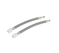 Push-FIT Straight Flexible Hose 15MM X M10MM X 300MM, Demountable & Reusable, Push-Fit, Polymer Braid, 1 in Pack