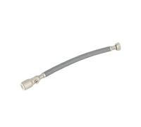 Push-FIT Straight Flexible Hose with ISOLATING Valve 15MM X 1/2" X 300MM, Demountable & Reusable, Push-Fit, Polymer Braid, 2 in Pack