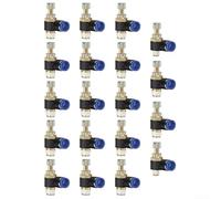 Push Fit Throttle Valve SL for Pneumatic Circuit Speed Control Featuring Compact L Design and PTFE Enhanced Thread Sealing (SL10-02)