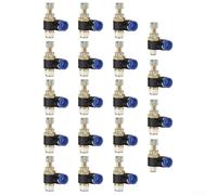 Push Fit Throttle Valve SL for Pneumatic Circuit Speed Control Featuring Compact L Design and PTFE Enhanced Thread Sealing (SL4-01)