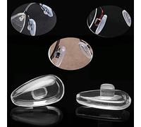 Push-in Eyeglass Nose Pads Air Chamber Push in Cushion 14mm 5Pairs Soft Silicone Glasses Pieces Replacement Sunglasses