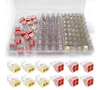 Push-In Wire Connectors Quick Connect Electrical 2-Port 50 Pcs + 4-Port 50 Pcs Push Wire Nuts Assortment