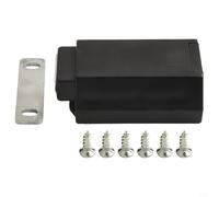 Push Latch Magnetic Door Catch with Strong Magnetic Locking Force for Secure Closure of Cabinets, Cupboards, and Dressers (black)