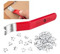 Push Mate and Glazier's Point Driver Tool，Glazier Setting Tool with 150 Push Points for Framing Glass Picture Cross Stitch(Red)