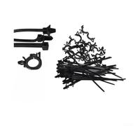 Push Mount Zip Tie Buckle Nylon 45PCS Auto(150pcs) | 150PCS black nylon set, push-mount design, secure wire routing, auto interior engine bay use