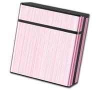 Push-on Cigarette Case, 40-count Capacity, Brushed Aluminum Cigarette Case with Flip-top Lid, Extra-large Metal Cigarette Case for Men And WomenPink,One Size