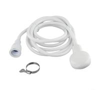 Push On Shower Hose And Head For Single Tap Flexible Rubber Spray Attachment Various Lengths 1m 2m for 4m Fits Bath Kitchen Basin Taps White Convenient For Personal Or Pet Use(2M)