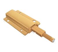 Push Open Door Catches， Cupboard Latch,2 Pack Catch Magnet Latches for Cabinet Silent Rubber to Open Hardware(Gold,89 * 45MM)