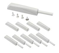 Push Open Door Latch, 10 Pack Magnetic Touch Release Hardware for Doors, Light Grey-Push Lash Latch for Kitchen, Bathroom, Furniture Drawers& Cupboards