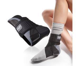 PUSH Ortho Aequi Ankle Brace - Semi-Rigid Ankle Support for Ligament Injuries, and Chronic Instability | Adjustable Ankle Brace with Elastic Strap for Optimal Comfort & Stability (Left Size 2)