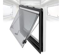 Push out Windows,Tilt Window for Motorhome, Caravan Side Window,with Window Screen,Caravan Side Window, 65°Opening Angle, for Caravan Motorhome Van Conversion 145×55CM