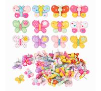 Push Pin,60pcs Mixed Color Butterfly Resin Decorative Push Pins Cute Thumb Tacks for Wall Whiteboard Corkboard Photo Wall Decorations (Butterfly)