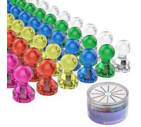 Push Pin Magnets, Fridge Magnets, Tiergrade 60 Pack 7 Assorted Color Strong Magnets, Use at Home School Classroom and Office Magnets, Magnets for Refrigerator Dry Erase Board and Whiteboard Magnets