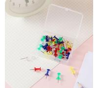 Push Pins - 35/100PCS Drawing Pins with Storage Box, Colourful Plastic Push Pins Thumb Tacks for Cork Boards, Notice,Map