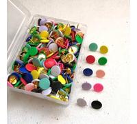 Push Pins Drawing Pins Push Pins Map Tacks Drawing Pins, with Plastic Heads and Steel Points for Cork Board Decorative Notice Board Office Map 100 Pieces (Mixed Color, 10x10mm)