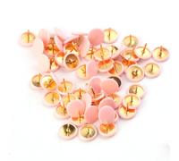 Push Pins Drawing Pins Push Pins Map Tacks Drawing Pins, with Plastic Heads and Steel Points for Cork Board Decorative Notice Board Office Map 100 Pieces (Pink, 10x10mm)