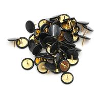 Push Pins POWERTOOL Drawing Pins Push Pins Map Tacks Drawing Pins, with Plastic Heads and Steel Points for Cork Board Decorative Notice Board Office Map 100 Pieces (Black, 10x10mm)