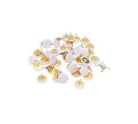 Push Pins SENRISE Drawing Pins Push Pins Map Tacks Drawing Pins, with Plastic Heads and Steel Points for Cork Board Decorative Notice Board Office Map 100 Pieces (White, 10x10mm)