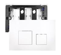 Push Plate Flush Release Set and Mounting Frame, Compatible with Geberit Sigma30, Double Flush, Pre-Wall Element for Geberit Cistern UP300 320
