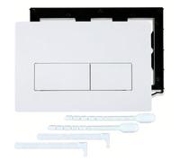 Push Plate for Geberit Sigma 01 20 30 50 - Toilet Actuator Plate Matte Black for UP300 & UP320 Cistern, Replacement for 115.770, Flush Button with 2 Flush Including Mounting Accessories (White)