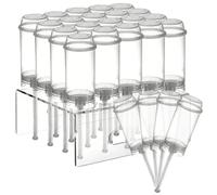 Push Pop Cake Containers - Cupcake Stand,Clear Push Up Dessert Container - for Bakeries Bakers Birthday Parties Buffet Food Trucks Holiday Picnics Restaurant School Events Weddings