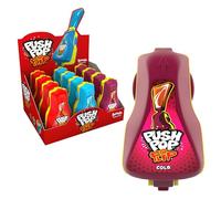 Push Pop Flip Lollipops (Pack of 12 Lollipop Sweets Bulk) Flip Open and Close, Tasty Kids Sweets for Party Bags, Strawberry, Raspberry & Cola Lollies - Halal Candy