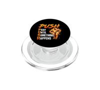 PUSH Pray Until Something Faith Cross Design PopSockets PopGrip for MagSafe