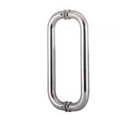 Push Pull Glass Door Handles Heavy Duty, Double-Side Door Push Bar for Exit Door, Commercial Door Push Bar and Pull Handle, Easy to Install (Color : Silver, Size : 63cm (24 3/4")*60cm)