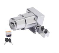 Push Pull Plunger Lock for Sliding Glass Door, No Drill Display Cabinet Lock with Key, Zinc Alloy Security Mechanism for 5mm 6mm 7mm 8mm Glass, Suitable for Jewellery Case and