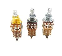Push Pull Potentiometer for Guitar/Bass - 500K/250K Push-Pull Switch (Gold/Silver/Black) - 0.71" Shaft - Coil Split/ (B250K,Silver)