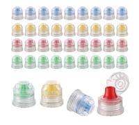 Push Pull Replacement Caps for 28 mm Water Bottle - 40 Pcs Colorful Flip Cover Plastic Replacement Lids for Soda and Sport Water Bottle - Compatible for Indoor or Outdoor Sports
