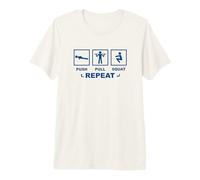 Push Pull Squat Repeat Bodyweight Fitness Blue Design Premium T-Shirt