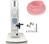 Push Pull Test Stand, Digital Force Gauge Push Pull Tester 2000n/450lbf, Manual Hand Crank Vertical Bench, 270mm Stroke, Includes 5 Test Heads & Fishing Line Clamps, Drop Test(No ruler,100N)