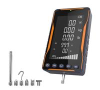 Push Pull Tester Meter - Portable Digital Force Gauge with 5 Probes, 3 Modes (N/Kg/Lb), Built-In Sensor for Compression and Tension Testing