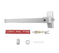 Push Rod Lock Kit Electroplated Steel Fire Emergency Safety Exit Door Lock Set Durable Heavy Duty Escape Mechanism for Commercial Buildings and Public Spaces 65cm 25.6 Inches