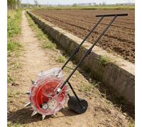 Push Seeder Planter, Manual Hand-Push Garden Seeder with Stainless Steel Duckbill & Wheel, Multifunctional Planting Machine for Peanuts, Corn, Soybeans