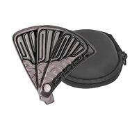 Push Slider Fidget Toy Folding Fan Magnetic Stress Relief Haptic Stainless Steel Toy for Adults with ADHD Anxiety Disorders Portable Desk Accessory (Black)