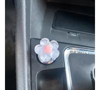 Push Start Button Cover, Engine Start/Stop Joystick,One-Touch Start Rocker Lever for Women,Lively Resin Flower Cover for Decorative Accessories,Custom Car Interior Upgrade. (Blue Red Flower)