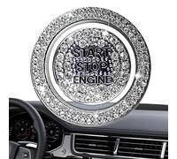 Push Start Button Cover | Rhinestone Ring Decals,Precision Adhesive Engine Ignition Cover - for Women Men Girls Vehicle SUV Automotive Interior