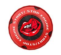 Push Start Button - Decorative Metal Cover, Ignition Rotary Push-to-Start Button for Cars, Engine Decoration Accessory, Fits Motorcycles, Automotives, Car Interior Upgrade