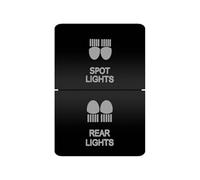 push start Dual Push Button Switches Car Switch Fit For Toyota Landcruiser Prado150 200 HiAce 4Runner Camry Corolla Kluger(Spot rear)