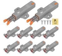 Push to Close Cabinet Latch, Jiayi 10 Pack Push Open Hardware, Cabinet Press Out Latch for Door, Non-Magnetic RV Drawer Closure, Heavy Duty RV Door Catch, Touch Latch for Kitchen