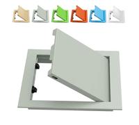Push to Open Access Panel Door for Wall Ceiling 200x200mm 300x450mm Drywall Access Panel Aluminum Inspection Hatch for Plumbing, Electrical, HVAC Magnetic Closure(Light Gray,300x350mm)