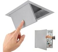 Push to Open Access Panel, Drywall Inspection Hatch Door, 30 40 60cm Metal Access Door for Conceal Wiring Clean Space Easy Access, Wall and Ceiling Electrical Plumbing Fuse Box Cover(Gray,350x350 mm)