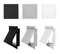 Push to Open Access Panel, Magnetic Switch Inspection Hatch, Rectangle Spare Loft Hatch Access Door, Galvanized Aluminum Inspection Flap for Drop Ceiling Wall Drywall(Gray,15x15cm(5.9x5.9in))