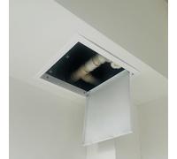 Push to Open Attic Access Door, Waterproof Surface-Mounted Metal Panel for Plumbing & Cable, Ceiling/Wall Inspection Hatch (6x12inch/150x300mm)