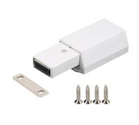 Push to Open Cabinet Catch Door Latch with Strong Magnetic Lock - Handleless Touch Release for Kitchen Cupboards Drawers & Closets - White ABS Plastic(white)
